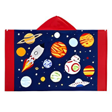 Kids Hooded Beach Towel Poncho, Soft Wrap Changing Robe for Boys & Girls – 50"x30", Compatible with Beach/Pool/Shower