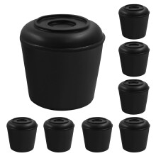 8 Pcs Chair Leg CapsRubber End Caps Non-Slip Chair Leg Tips Caps Round Furniture Leg Floor Protectors for Chair Desk (Black,13mm)