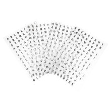 OULII 4 Pcs Silicone Stamps For Card Making Clear Design Rubber Alphabet Stamps For Office