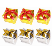 Globos de papel de aluminio plateados y dorados, 6 unidades, 32 cm (12,6 pulgadas)