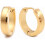 Rustfrit stål facetslebne Huggie øreringe 16 mm 1