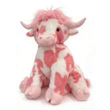Peluche de vaca de las Tierras Altas rosa de 20 pulgadas