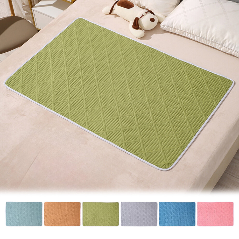 Waterproof Washable Bed Pad 47.24x31.50", Absorbent Cotton Mattress Protector | Incontinence, Menstrual, Bedwetting | Anti-Slip, Quick Dry