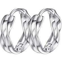 Men's Earring Hoop 925 Sterling Silver Hoop for Men Round Huggie Mens Hoops Earrings Ear Piercings