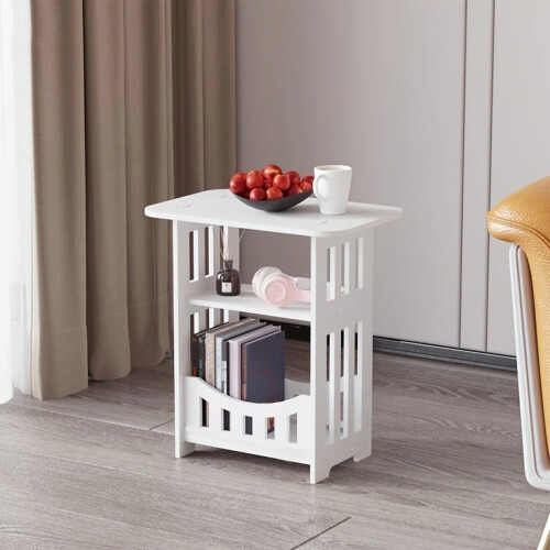Small Square Bedside Table Compact Modern Nightstand