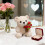 Rose Bear Plush Teddy Doll with Hat Brown White 7.8 Inch 4