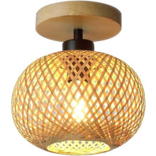 Φωτιστικό οροφής από υφαντό rattan