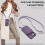 Θήκη πορτοφολιού crossbody για iPhone17, PU δέρμα με φερμουάρ, βάση στήριξης, υποδοχές 6