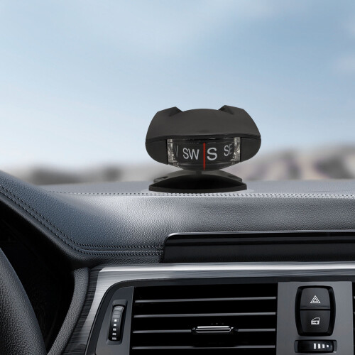 Vehicle Mount Dashboard Compass 1Pcs Black ABS Direction Display for Travelers 1