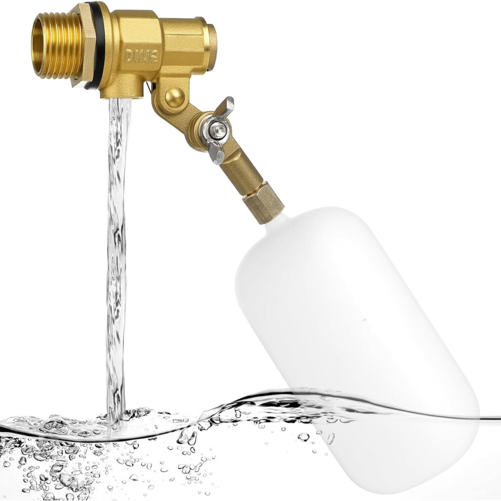 Brass Float Ball Valve, Auto Fill Float Valve With Adjustable Arm For Fountain,Water Tank,Pool,Pond,Livestock Water Trough,Water System 9399596132440