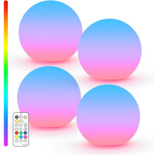 Lampă ambientală cu bilă, multicoloră, 3 inci, pachet de 4