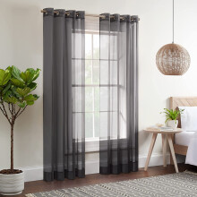 Perdele voal transparente Kiara gri, 2 panouri, 137x213 cm