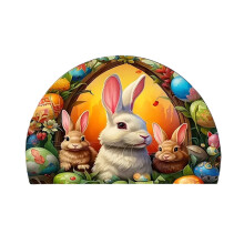 Osterhasen-Fußmatte für drinnen und draußen, rutschfest, 45,7 x 76,2 cm