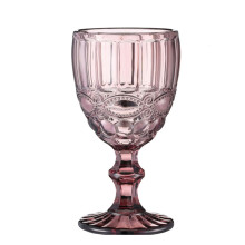 YIEMEEN wine glass vintage embossed goblet set of 6