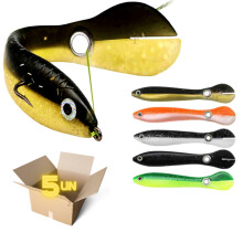 5PC Soft Bait Artificial Silicone Bait Kit realistic silhouette