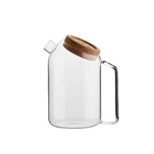 Carafe à eau créative en verre, théière, bouteille isotherme pour jus et thé glacé avec bouchon en liège