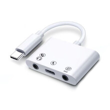 USB C Headphone Adapter 3 in 1 to Type C 3.5mm Jacks Auxs Adapter for Sound and Fast Charging
