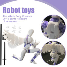 Zestaw figurek akcji T13 – wstępnie zmontowany, drukowany w 3D z bronią i akcesoriami, kompatybilny z atrapą robota T13Lucky Ro-bo Nova13