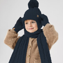 Kids Winter Hat, Scarf & Gloves Set – 3-Pc Fleece-Lined Warm Set for Boys & Girls, Touchscreen Gloves, Ear Protection, Ages 2-8