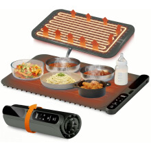 Plateful warmhoudmat voor eten, 24 x 15 inch, met kinderslot.