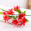 Flores Artificiais, Buquê Artificial de Plástico (Vermelho) 1