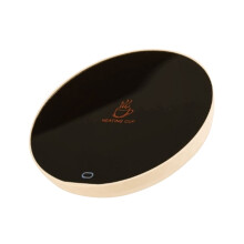 Koffiemokverwarmer voor op het bureau, beige, 2 temperatuurinstellingen, 24-uurs timer