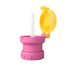 Bouchon anti-fuite pour bouteille d'eau avec paille et couvercle en silicone, compatible avec les bouteilles de sport et de voyage.
