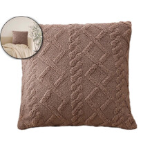 Housse de coussin décorative lavable, 50 x 50 cm, fermeture éclair, polyester – pour salon, chambre et extérieur