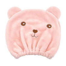 Hair Drying Cap, Hair Drying Towel Wrap for Girls, Cute Ears Wrapped Cap Hair Turban for Shower Spa, Pink