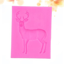 Moule à gâteau cerf en silicone rose antiadhésif (1 pièce)