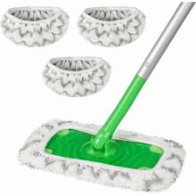 Lot de 4 lingettes en microfibre réutilisables compatibles avec les balais Swiffe – Utilisation humide/sèche, haute densité pour les taches