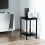 Black Bedside Table Small 2-Shelf Clearance Storage Nightstand Adjustable Height for Rooms 2