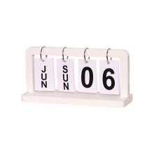 Wiederverwendbarer Tischkalender aus Holz zum Umblättern, minimalistische Tischdekoration mit verschiedenen Motiven und Datumsanzeige für Zuhause,