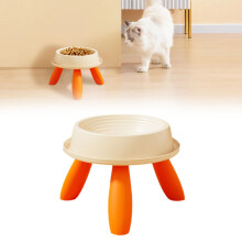 Bols of Raised Cats Futter- und Wassernapf für Katzen, 17,5 x 13,5 cm, Kunststoff, Orange, 1 Stück, Napf