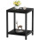 Black Bedside Table Small 2-Shelf Clearance Storage Nightstand Adjustable Height for Rooms 5