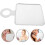 Handspiegel voor cosmetica met handvat, wit 7