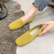Zapatos sin cordones de talla grande para mujer, zapatos planos fáciles de poner para conducir con elástico, elegantes y cómodos para la oficina y