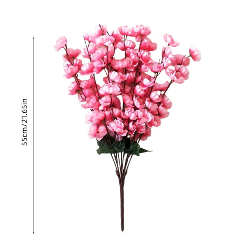 Kunstig blomsterbukett rosa 55 cm 2