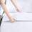 Drap plat Queen blanc en microfibre brossée (1 paquet) 7
