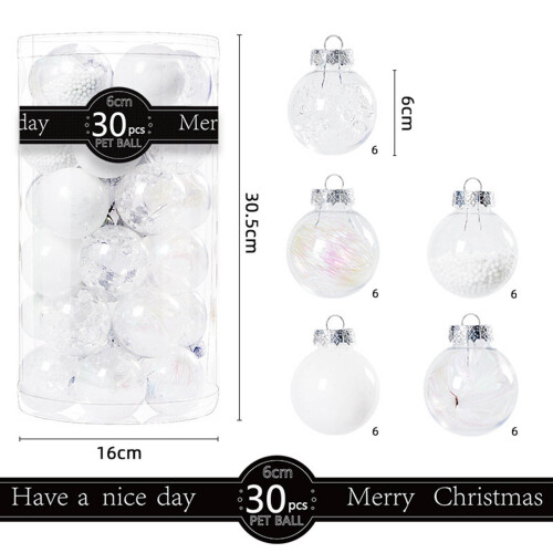 Red Christmas Ball Ornaments 30PCS 6cm 1