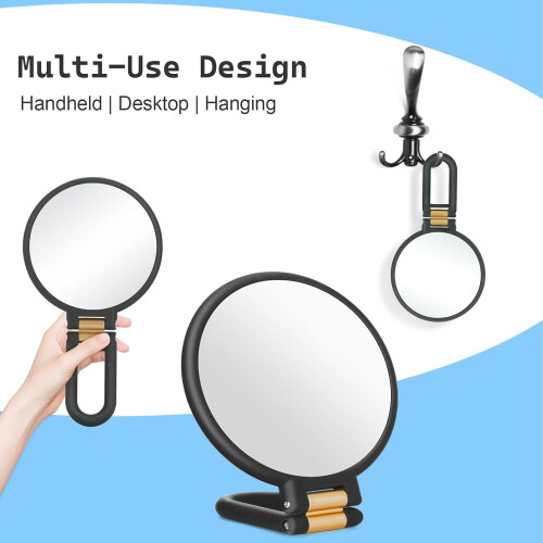 Miroir grossissant double face 1X et 30X noir 2
