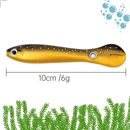 5PC Soft Bait Artificial Silicone Bait Kit realistic silhouette 2