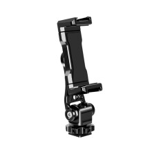 360 Rotatable Phone Holder with Cold Shoe Mount Vertical Shooting Clamp for Android DSLR 1/4 Inch Threads