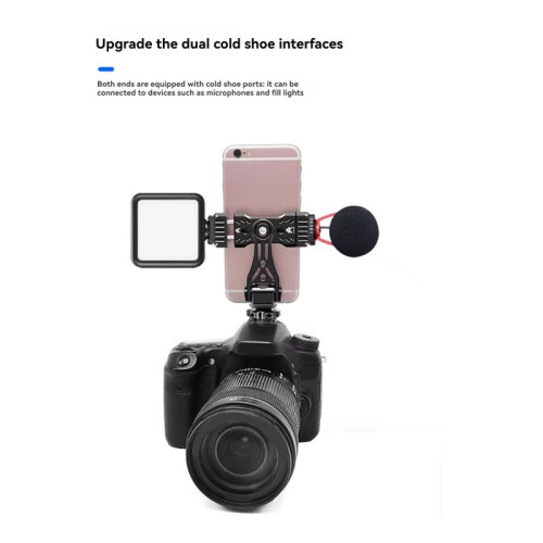 360 Rotatable Phone Holder with Cold Shoe Mount Vertical Shooting Clamp for  Android DSLR 1/4 Inch Threads 1