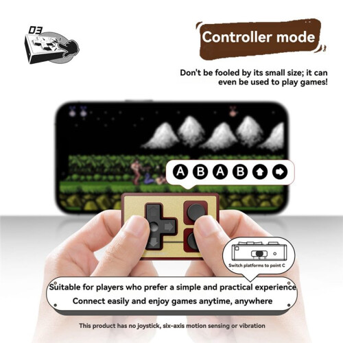 Controller Retro Gaming Handle E-Book Remote Page Turning for PC/Android/Simulation Game Wireless Gamepad A 2