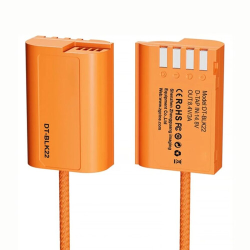 D-Tap to DT-BLK22 Dummy Battery Braided Power Cable for  Camera 2