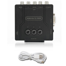RGBS Scart VGA to YPBPR Converter Color Difference Component Converter Video Adapter for PS1 PS2 Game Console