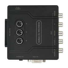 RGBS Scart VGA to YPBPR Converter Color Difference Component Converter Video Adapter for PS1 PS2 Game Console