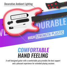 Wireless Guitar Controller for RGB Gaming Controller Guitar Gamepad for Guitar Hero Rock Band Game