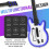 Wireless Guitar Controller for  RGB Gaming Controller Guitar Gamepad for  Guitar Hero Rock Band Game 5
